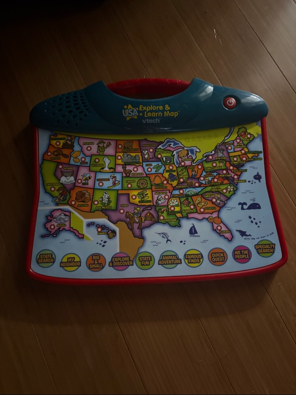 VTech Explore & Learn USA Map - Blue and Red Interactive Learning Toy